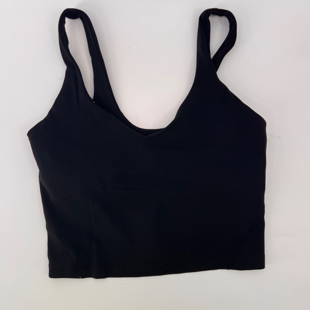 Lululemon Align Tank Top Womens 6 Black W1DTWS Nulu Cropped V-Neck Yoga